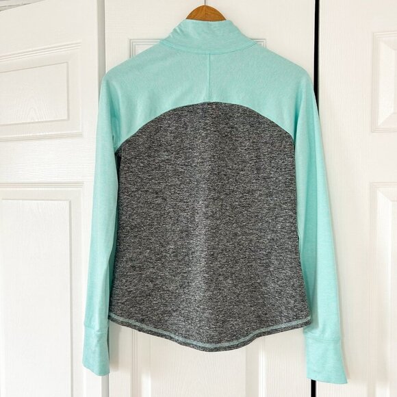 Exertek Full Zip Athletic Jacket Mint Gray Thumbholes Women’s Size Small EUC - Picture 4 of 5